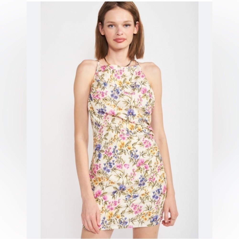 NWT En Saison Valeria Floral Mini Dress Size S